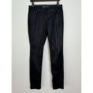 Kenneth Cole black faux‎ leather pants skinny 28